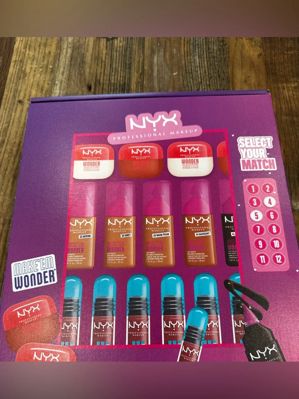 NYX Makeup Box with Pink Logo on Purple Background whole set - Picture 5 of 9